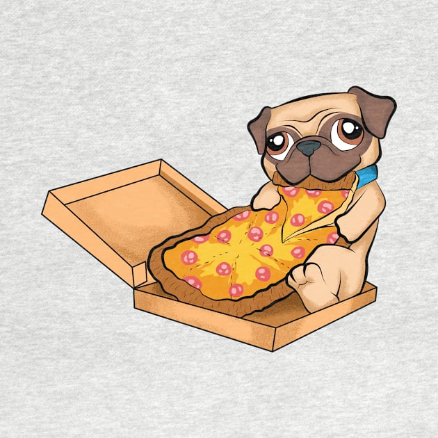 cute pug pizza funny dogs lovers pizza lover by the house of parodies